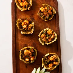 Tostones de camarones