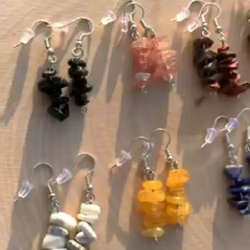 Aretes con 5 cuarzos