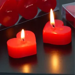 Paquete de 5 velas en forma de corazón