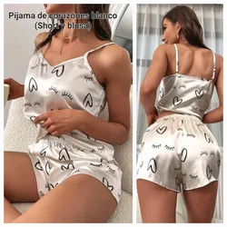 Pijama de corazón blanco 