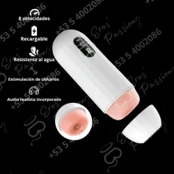 Vagina para masturbación con vibrador y sonido (Recargable)