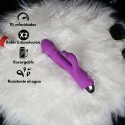 Vibrador estimulador de clítoris (Recargable)(Morado)