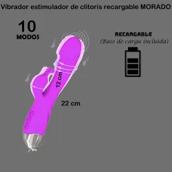 Vibrador estimulador de clítoris (Recargable)(Morado)