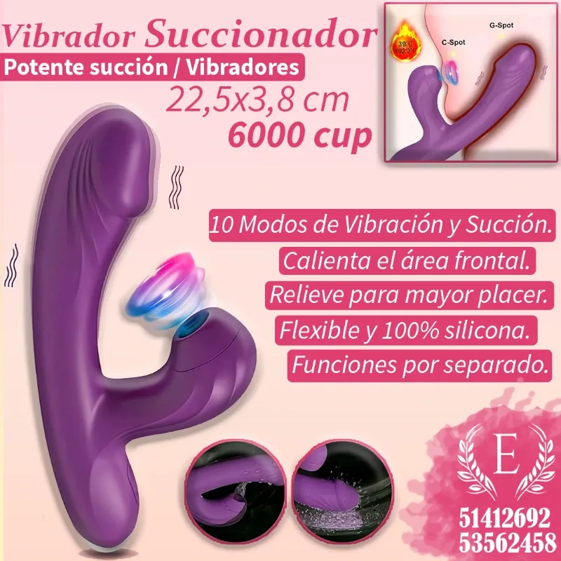 Vibrador Conejito Succionador 22,5 x 3,8cm