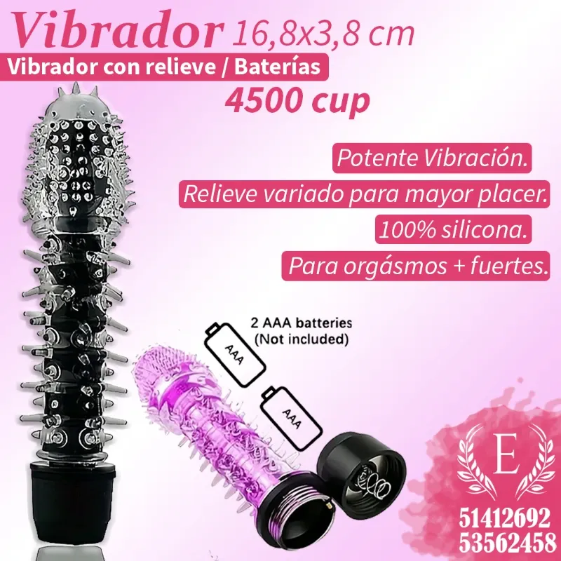 Vibrador relieve variado 16.8 x 3.8cm 