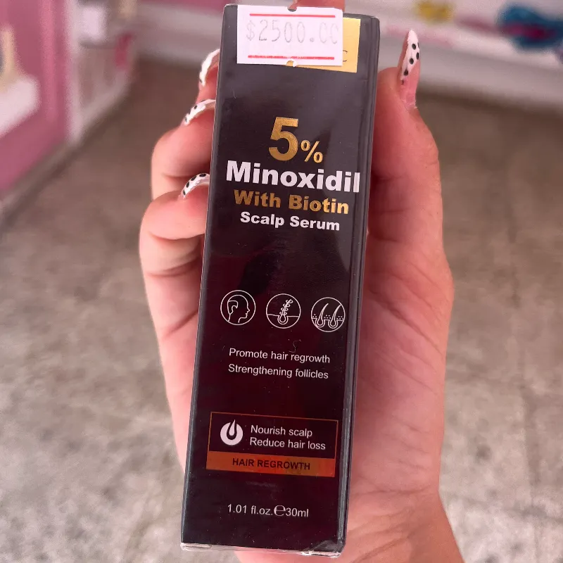 5 % Minoxidil Con Suero De Biotina para el cabello