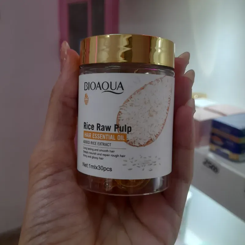 Cápsula para el cabello con pulpa de arroz