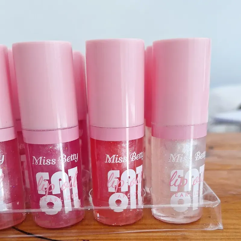 Gloss transparente con glitter 