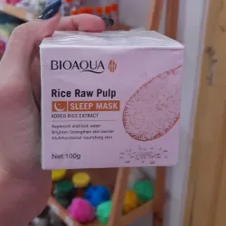 Mascarilla facial con pulpa de arroz
