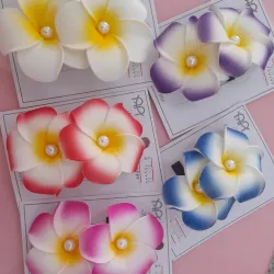 Par de hebillas de flor