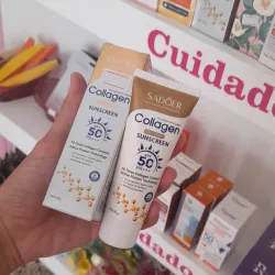 Protector solar con colágeno