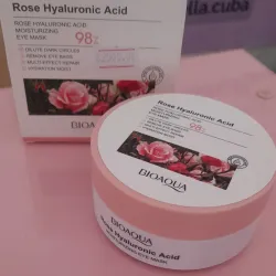 Set de parches de ojo con ácido hialurónico y rosas