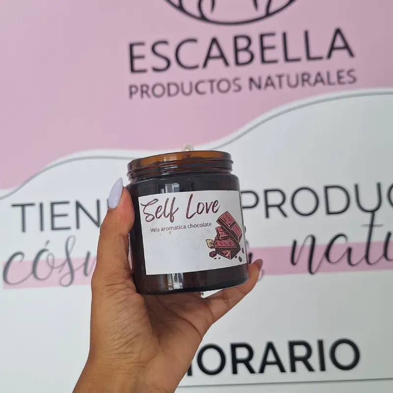 Vela aromática de chocolate 
