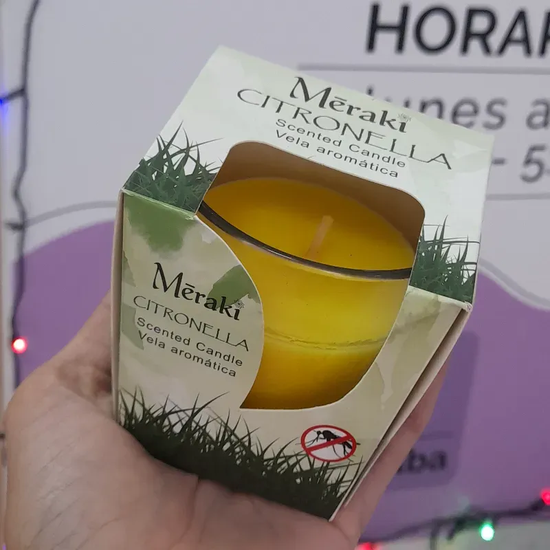 Vela aromática de citronela para mosquitos
