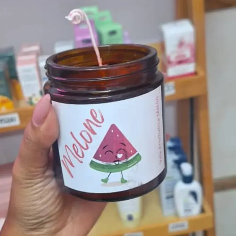 Vela aromática  de melon