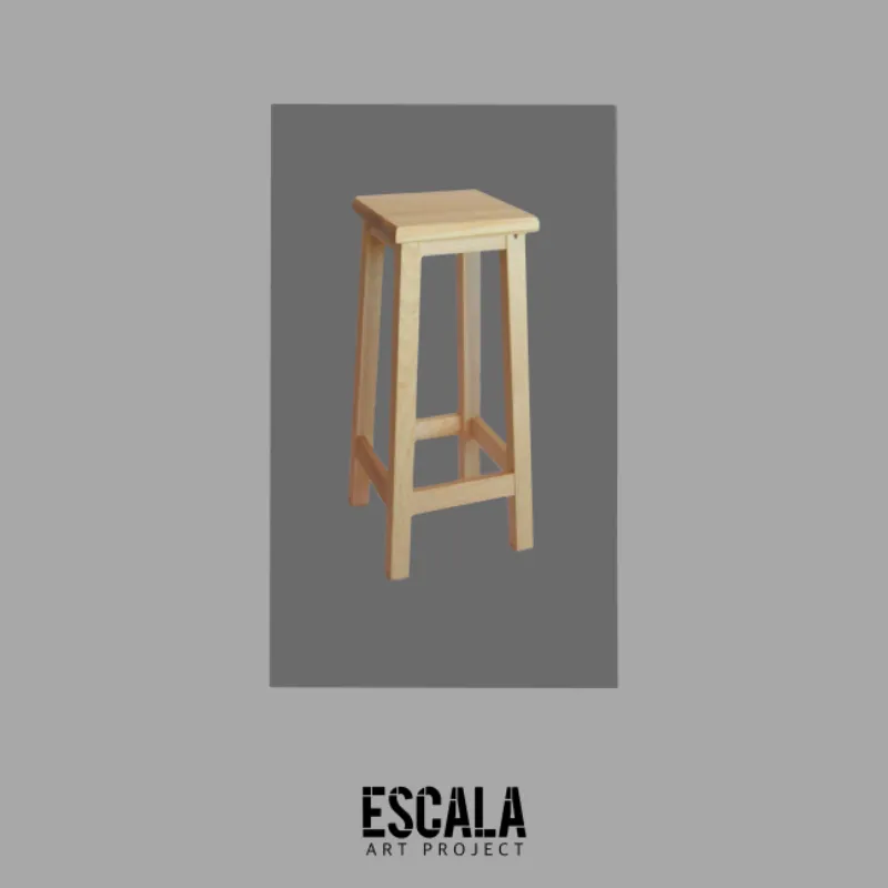 Banqueta alta de madera