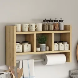 Estante grande de madera