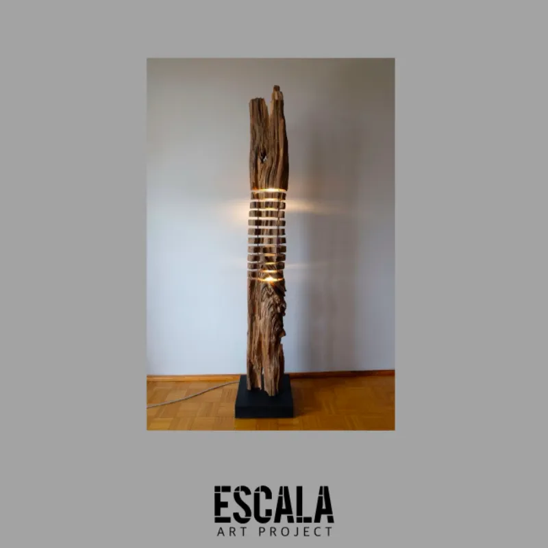 Lámpara de madera