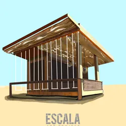 Pérgola con barra y columpio