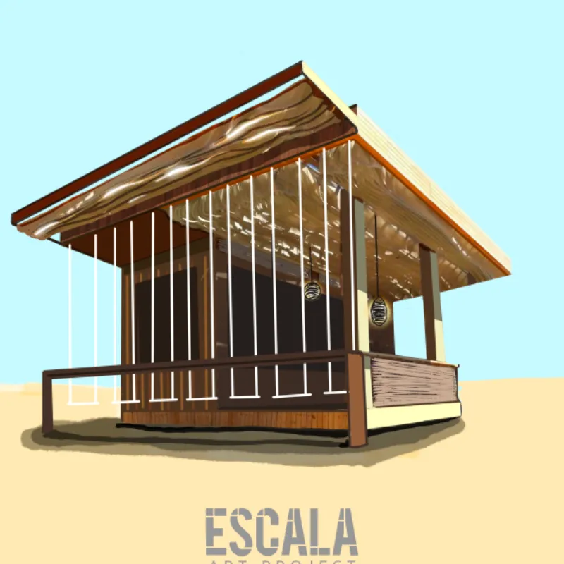 Pérgola con barra y columpio