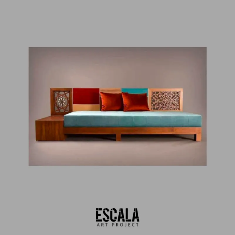 Sofa de madera calado