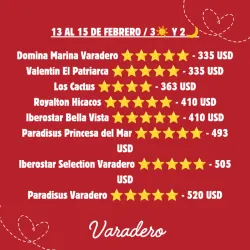 Hoteles en Varadero para San Valentín 2