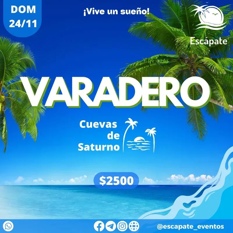 Varadero + Cuevas de Saturno - Domingo 24/11