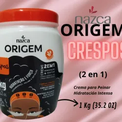 Crema Nazca Origem Crespos 2 en 1 Hidratación y Nutrición de 1kg.