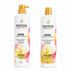 Juego de shampoo-acondicionador Pantene Keratina 510ml(sin sal)