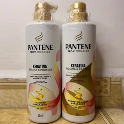 Juego de shampoo-acondicionador Pantene Keratina 510ml(sin sal)