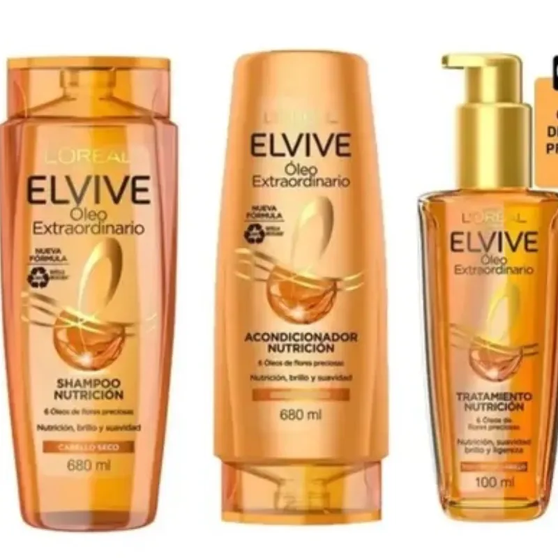 Juego de shampoo-acondicionador y tratamiento de nutrición L’Oréal Elvive Óleo