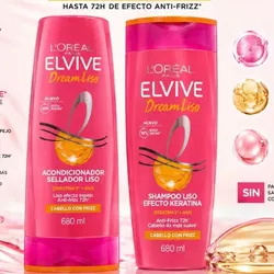 Juego de shampoo y acondicionador  L’Oréal Dream Liso 680 ml