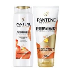 Juego de shampoo y acondicionador Pantene BIOTINAMINA B3