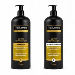 Juego de shampooo y acondicionador TRESemmé DETOX HIDRATACIÓN 715ml