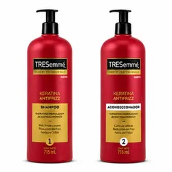 Juego de shampooo y acondicionador TRESemmé KERATINA ANTIFRIZZ 715ml