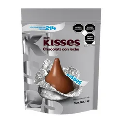 Paquete de Chocolate con leche HERSHEYS KIsses 1kg