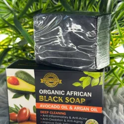 ✨Jabón Negro Africano Orgánico con Aceite de Aguacate y Argán✨