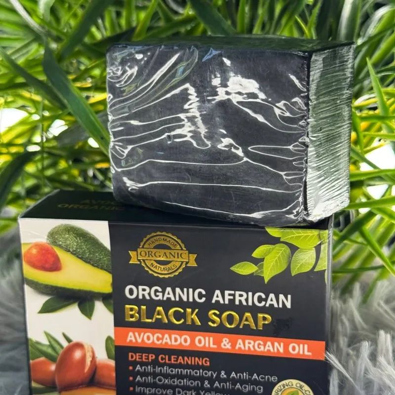 ✨Jabón Negro Africano Orgánico con Aceite de Aguacate y Argán✨