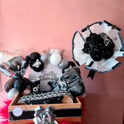 Ancheta mas ramo de flores 