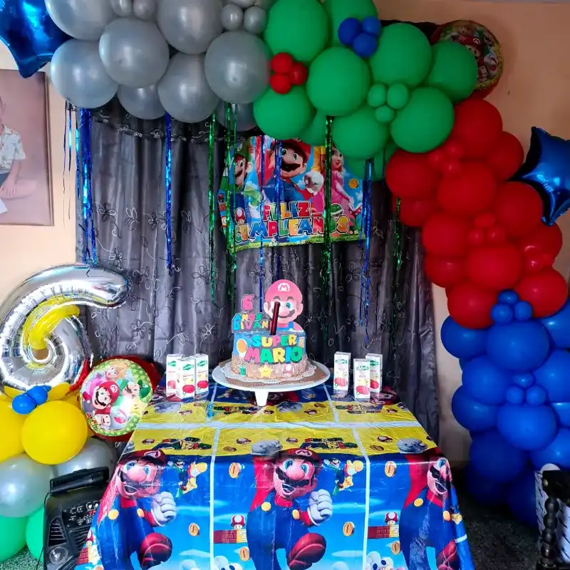 Decoración temática de Mario 