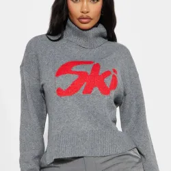 ❤️🩶Abrigo con cuello tortuga