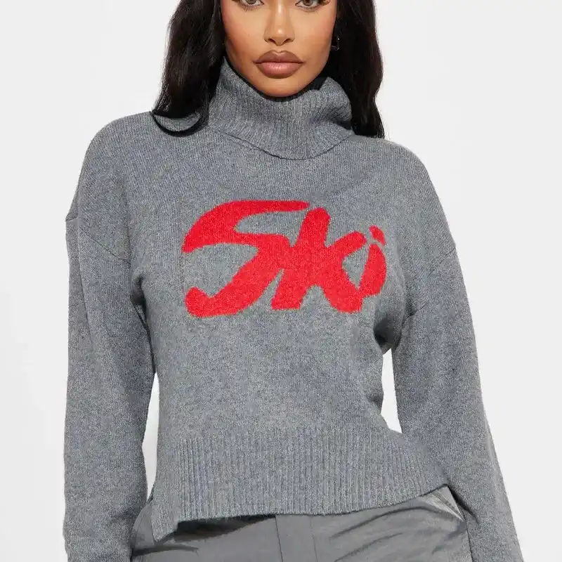 ❤️🩶Abrigo con cuello tortuga