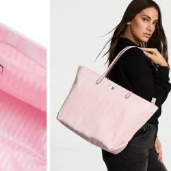 🤍🩷Bolso Tote a Rayas Victoria's Secret