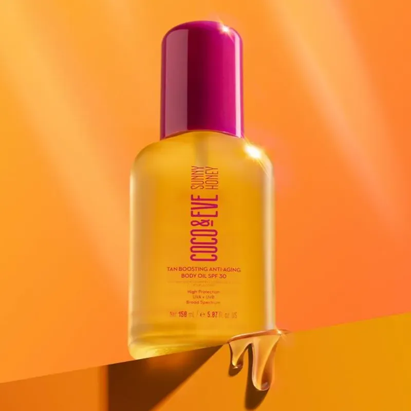 🩷🥥Coco & Eve Sunny Honey Tan Boosting Anti-Aging Body Oil SPF 30🩷🥥