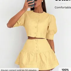 💛 Conjunto de Saya y Camisa 💛