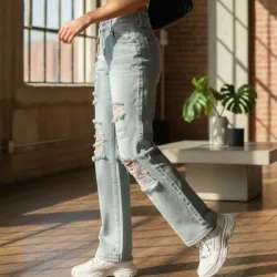 🩵Pantalón mezclilla clara🩵