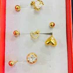 Pircing de ombligo oro golfi 