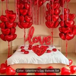 Set globos y petalos 