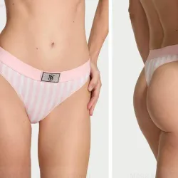 🤍🩷Tanga de rayas blancas y rosas🩷🤍