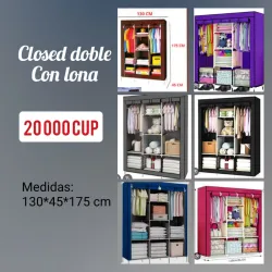 Closet de lona doble